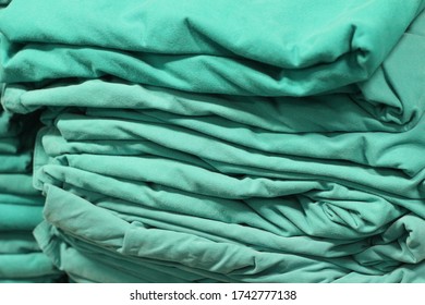 Green Fabric Cloth Used For Surgery In Sterile Stock Room