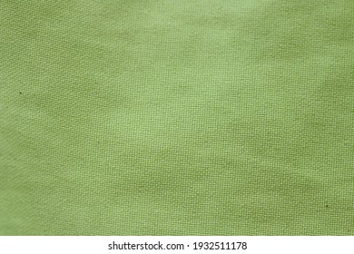 Green Fabric With Cotton Texture, Light Green For Backgrounds, Textures, Banners, Slides And Backgrounds.