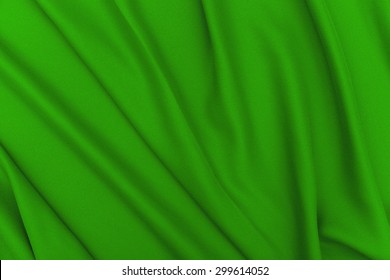 Green Fabric Texture Background