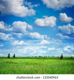 Green Field And Blue Sky