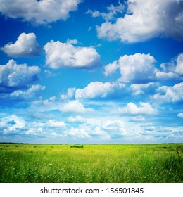 Green Field And Blue Sky