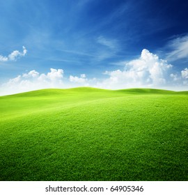 Green Field And Blue Sky