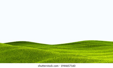 grünes Feld einzeln auf weißem Hintergrund