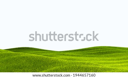 green field isolated against a white background