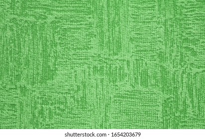 Green Flock Fabric Texture Close Up