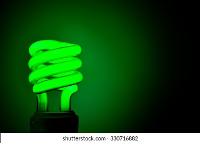 Green Flourescent Light Bulb