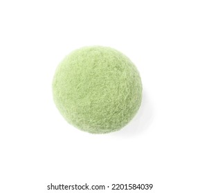 Green Foam Clown Nose Isolated On White, Top View