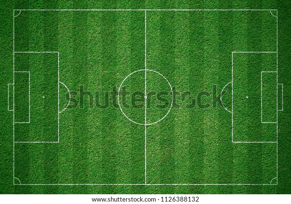 Green Football Field Soccor Field Top Stock Photo 1126388132 | Shutterstock