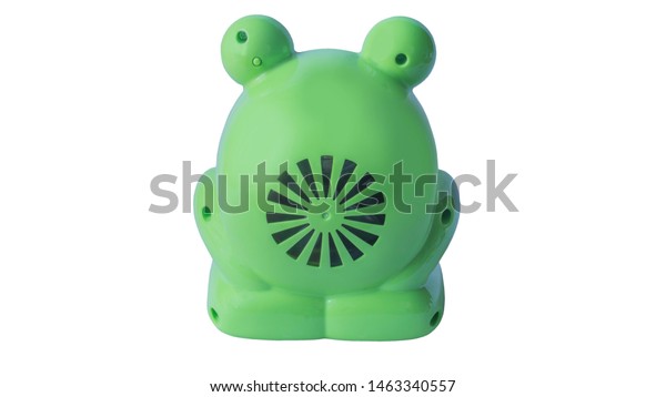 bubble making frog