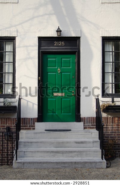 Green Front Door Steps Philadelphia Pa Stock Photo Edit Now 2928851