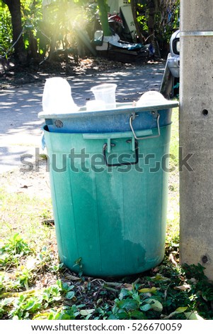 Similar – Image, Stock Photo sunlight and shadow of leaves in green bin