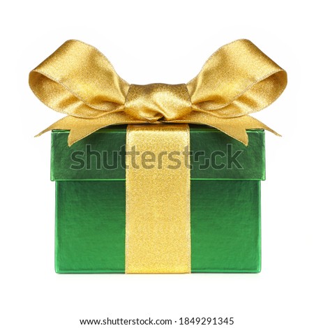 Similar – Image, Stock Photo gift box and gold horse pattern composition. holiday background