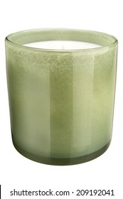 Green, Glass Candle Holder