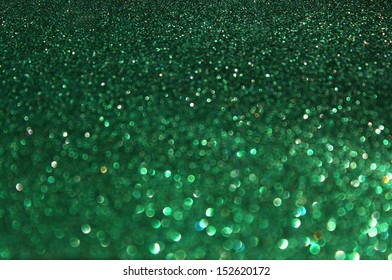 Green Glitter Bokeh Background