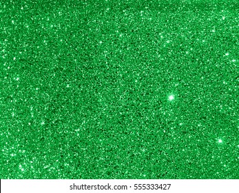 Green Glitter Texture Background Close Up