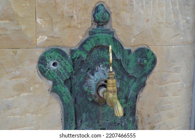 Green And Gold Antique Faucet