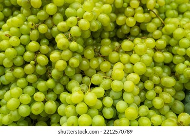 Green grape texture background, grapes pattern mockup with copy space, green wine grape wallpaper