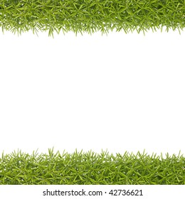 Green Grass Frame Isolated On White Stock Photo (Edit Now) 463618376