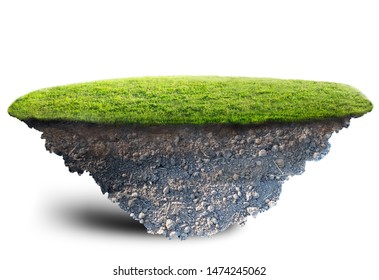 Green Grass Island On White Background Stock Photo 1245148912 ...