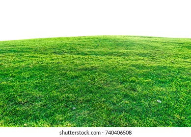 Green Grass On A Mound. It Is Isolated On White Background.