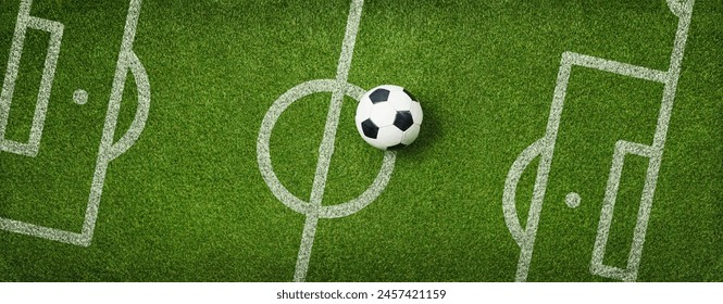 green grass texture with a soccer ball - well groomed turf in the garden - Powered by Shutterstock