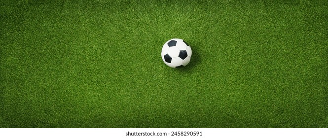 green grass texture with a soccer ball - well-groomed turf in the garden - Powered by Shutterstock