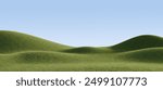 Green Grassy Hills Under Blue Sky