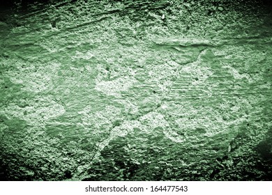 Green Grunge Rock Wall Cracked Texture