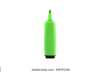 Green Highlighter Isolated On White Background