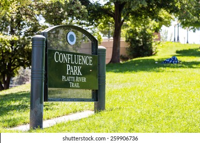 A Green Hill In Confluence Park In Denver, Colorado