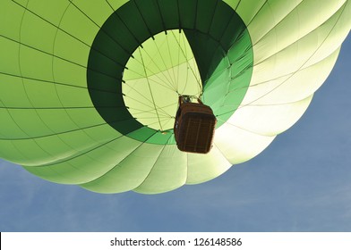 Green Hot Air Balloon Close Up