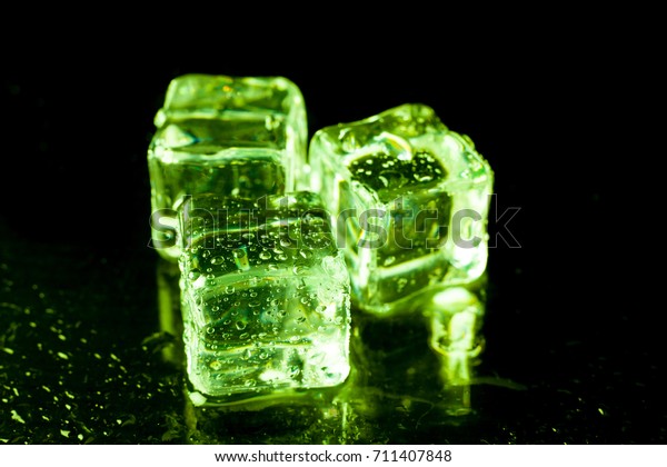 green ice cubes