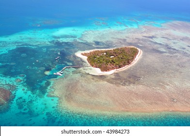 Green Island Great Barrier Reef, Cairns Australia Seen From Above