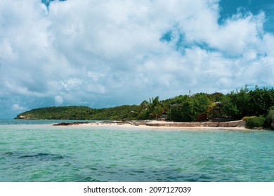 Green Island, a small and uninhabited island just off Nonsuch Bay, Antigua, Caribbean - Shutterstock ID 2097127039