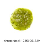 Green Jam Isolated, Sweet Kiwi Confiture Smear, Gooseberry Marmalade Blot, Green Tomato Jam Drops, Syrup Sauce Splash, Green Marmalade Spot on White Background