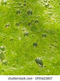 Green Juice. A Seamless Beverage Texture. Smoothie As Background. Macro Texture