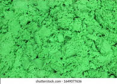 Green Kinetic Sand Texture, Background Close-up