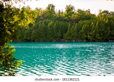 Green Lakes State Park (New-York, U.S.A.) Beautiful Place For Vacation, Camping, For Walking 