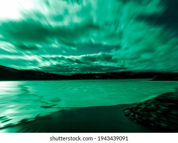 Green Landscape With Frozen Water - Brumunddal, Mjøsa