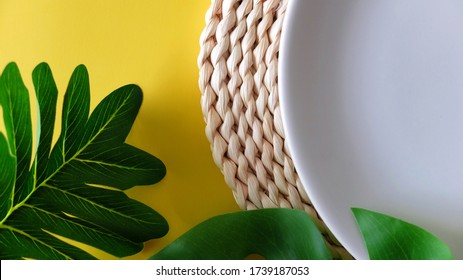 Green Leaves With Empty Background , Green Leaves, Empty Space, Close up...