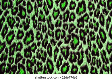 Green Leopard, Jaguar, Lynx Skin Background