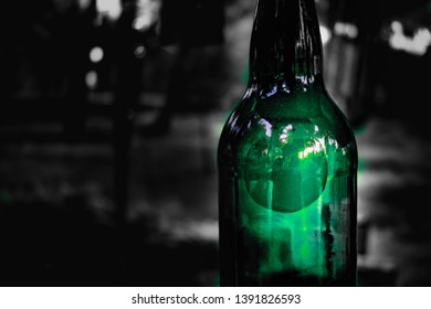 green light bottle design develop the feeling of that something is sweep under the nose.