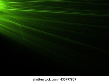 green light rays coming from the left - Shutterstock ID 435797989