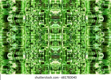 Green machine complex background