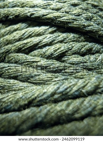 green macrame yarn up close 