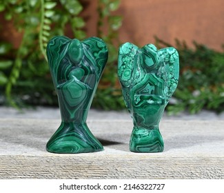 Green Malachite Crystal Gemstone Angel