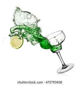 Green  Margarita Cocktail Splash