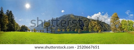 Similar – Image, Stock Photo Autumn-colored deciduous trees and a weeping willow on the banks of the Jacobiweiher in Frankfurt am Main