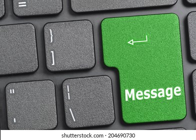 Green Message Key On Keyboard