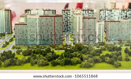 Similar – Image, Stock Photo Panorama prefabricated building